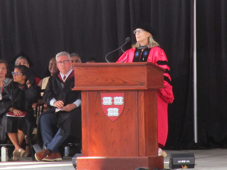 Amanda Claybaugh at podium